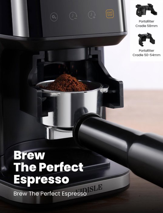 Electric Burr Coffee Grinder - 51 Settings, Stainless Steel (image 5)