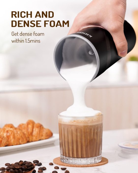 Electric Milk Frother & Steamer - 4-in-1 Foam Maker (image 4)