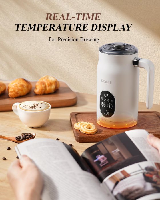 Electric Milk Frother with Temperature Control (image 3)