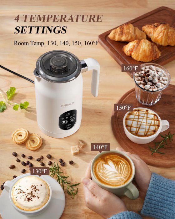 Electric Milk Frother with Temperature Control (image 4)