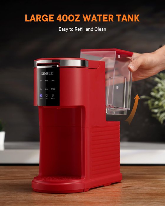 KIDISLE 3-in-1 Pod Coffee Maker (Red) (image 5)