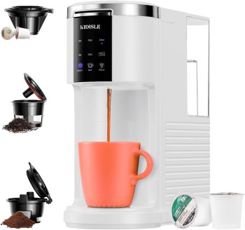 KIDISLE 3-in-1 Pod Coffee Maker (White)
