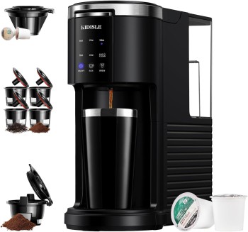 KIDISLE Single Serve Coffee Maker (Black)