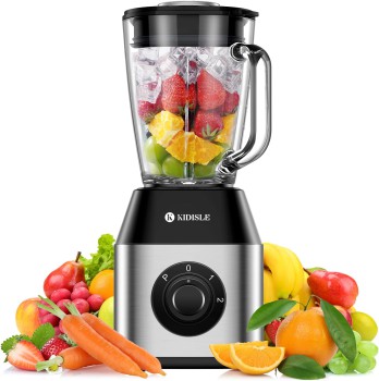 Powerful 1200W Blender with Glass Jar - Smoothies, Shakes, Ice Crush