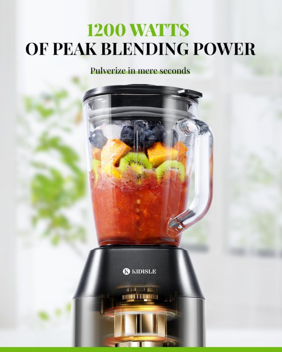 Powerful 1200W Blender with Glass Jar - Smoothies, Shakes, Ice Crush (image 2)
