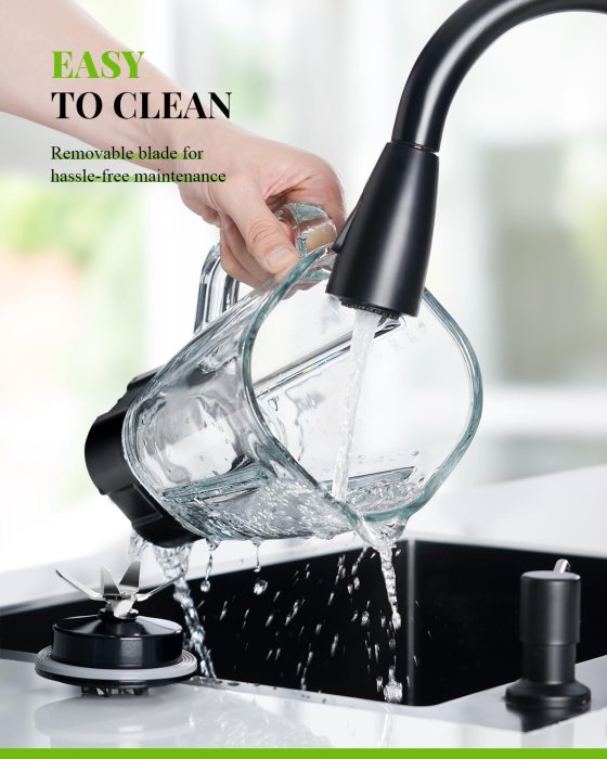 Powerful 1200W Blender with Glass Jar - Smoothies, Shakes, Ice Crush (image 5)