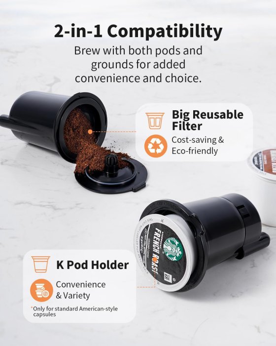 Single Serve Coffee Maker (Black) (image 2)