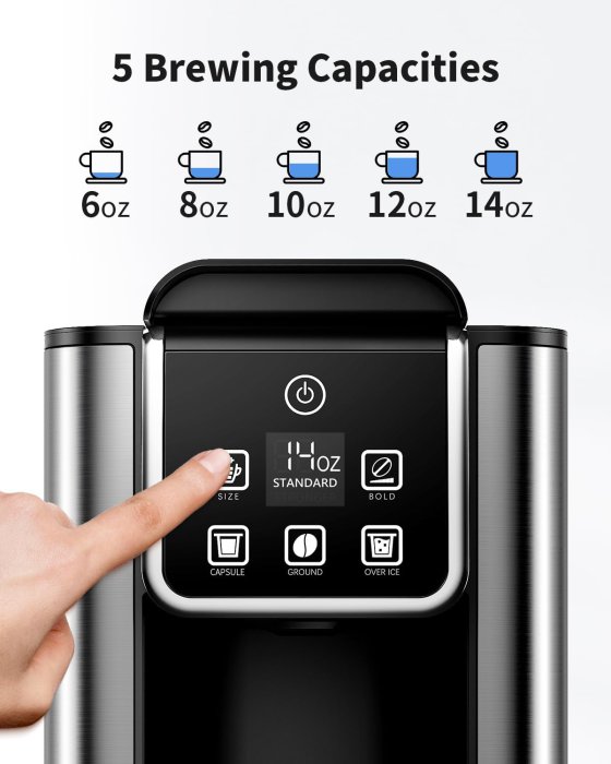 Single Serve Coffee Maker (Black) (image 3)